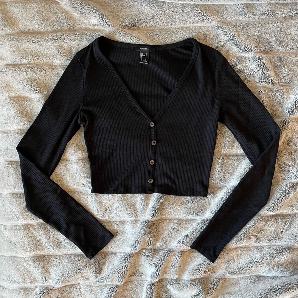 Forever 21 Long Sleeve Crop Top